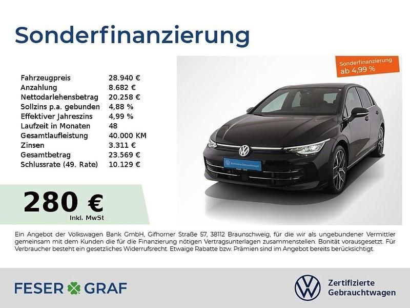 Schwarz Gebraucht 2024 VW Golf Edition Limousine | 28.640 € (Fairer Preis) - Bild 1/1