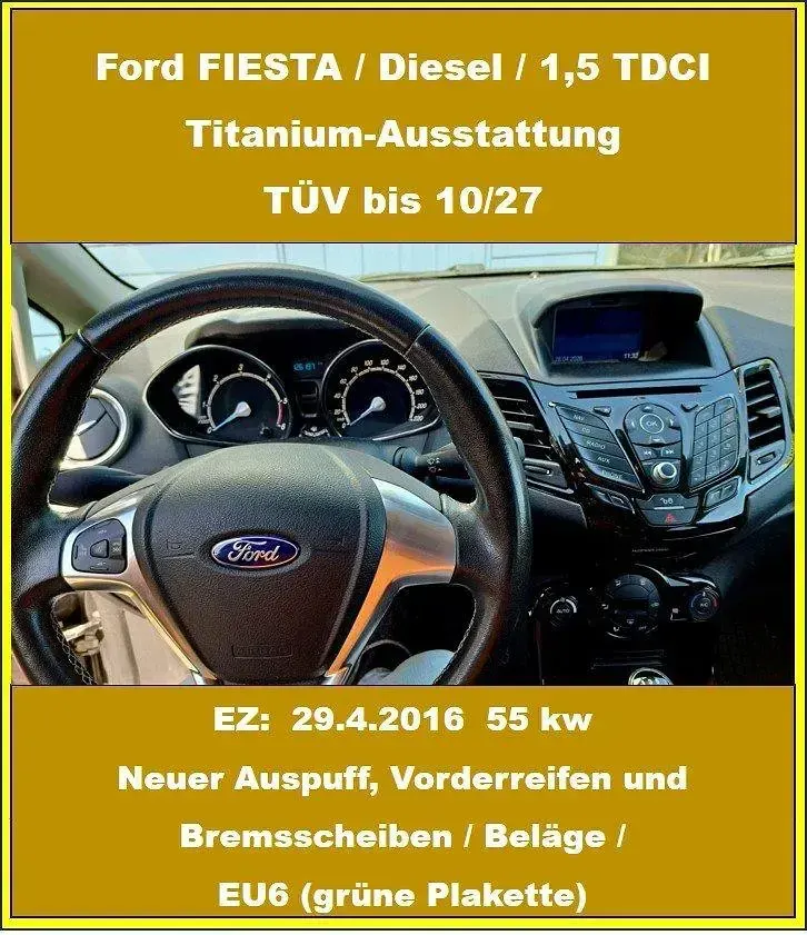 Gebraucht Ford Fiesta Titanium 75 PS (55 kW) 2016 Grau Kleinwagen