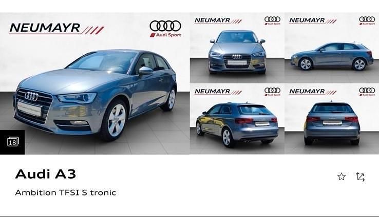 Gebraucht Audi A3 Ambition 180 PS (132 kW) 2014 Grau Kleinwagen