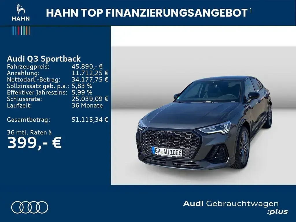 Gebraucht Audi Q3 Sportback S-Line 150 PS (110 kW) 2025 Grau SUV