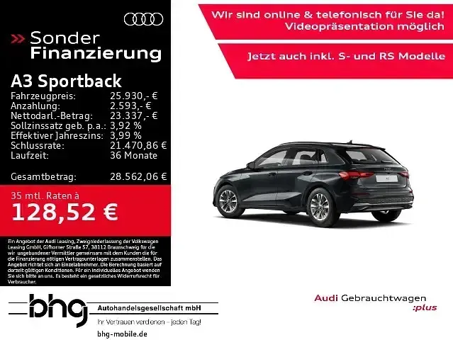 Gebraucht Audi A3 Ambiente 150 PS (110 kW) 2025 Grau Limousine