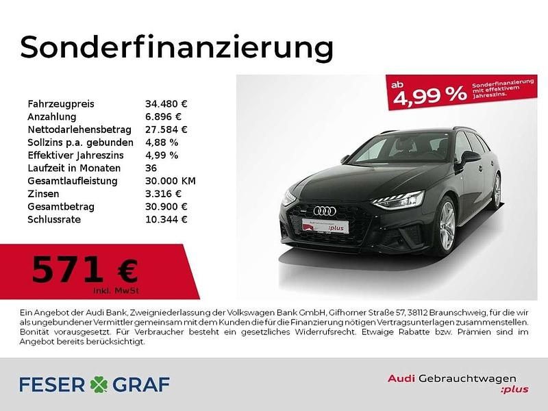 Gebraucht Audi A4 S-Line 265 PS (194 kW) 2023 Mythosschwarz metallic Kombi