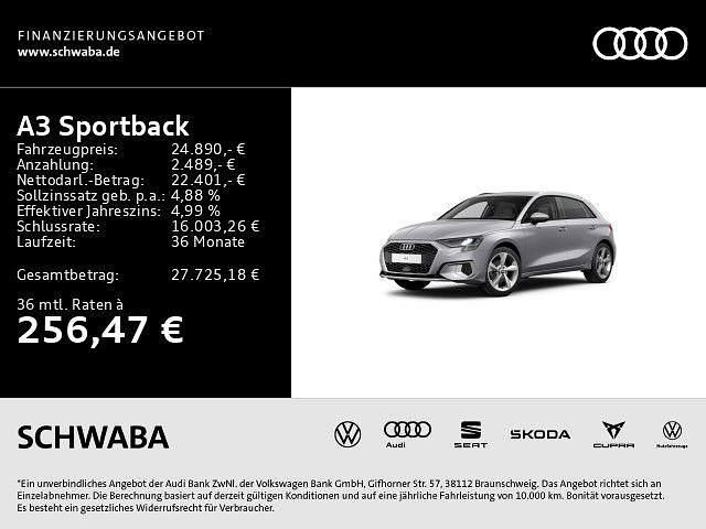 Gebraucht Audi A3 Advanced Plus 150 PS (110 kW) 2023 Florettsilber metallic Limousine