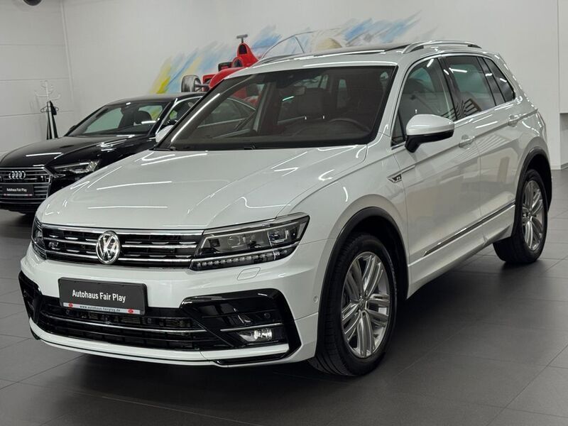 Oryxwhite perlmutteffekt Gebraucht 2020 VW Tiguan R-line SUV | 33.790 € (Guter Preis) - Bild 1/4