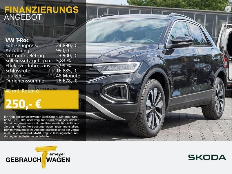 Deep black perleffekt Gebraucht 2024 VW T-Roc Move SUV | 24.490 € (Superpreis) - Bild 1/4