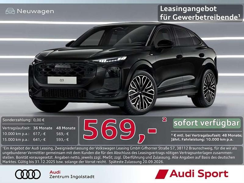 Mythosschwarz Neu 2025 Audi Q3 Sportback Sport SUV | 55.750 € (Teuer) - Bild 1/3