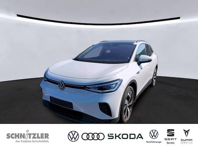 Gletscherweiß (metallic) Gebraucht 2021 VW ID.4 Pro Performance SUV | 27.950 € (Fairer Preis) - Bild 1/3