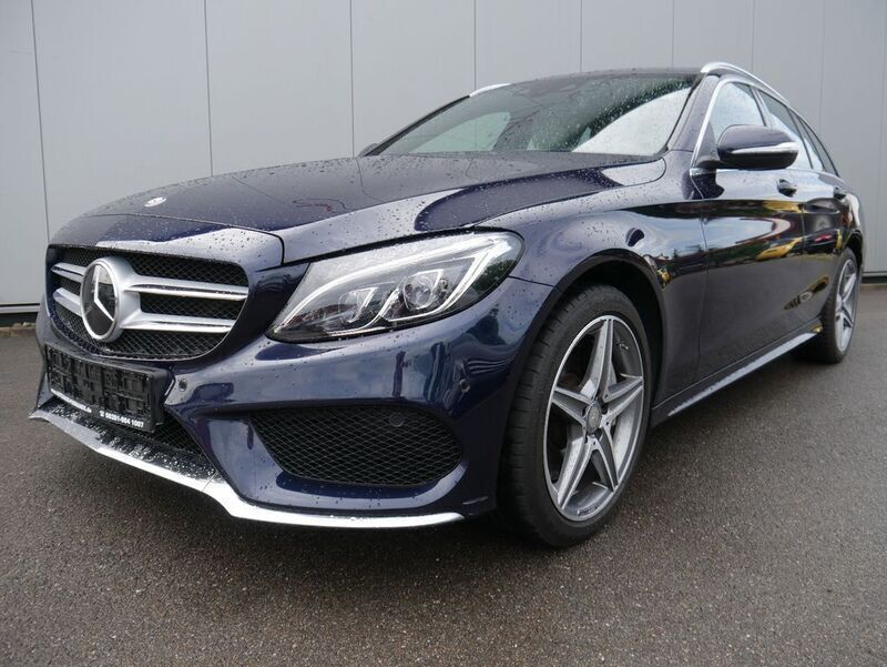 Blau Gebraucht 2015 Mercedes C250 AMG line Limousine | 20.990 € (Guter Preis) - Bild 1/4