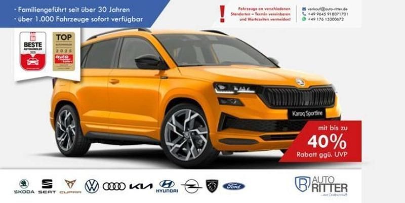 Phoenix orange metallic Neu 2025 Skoda Karoq SportLine SUV | 37.990 € (Fairer Preis) - Bild 1/3