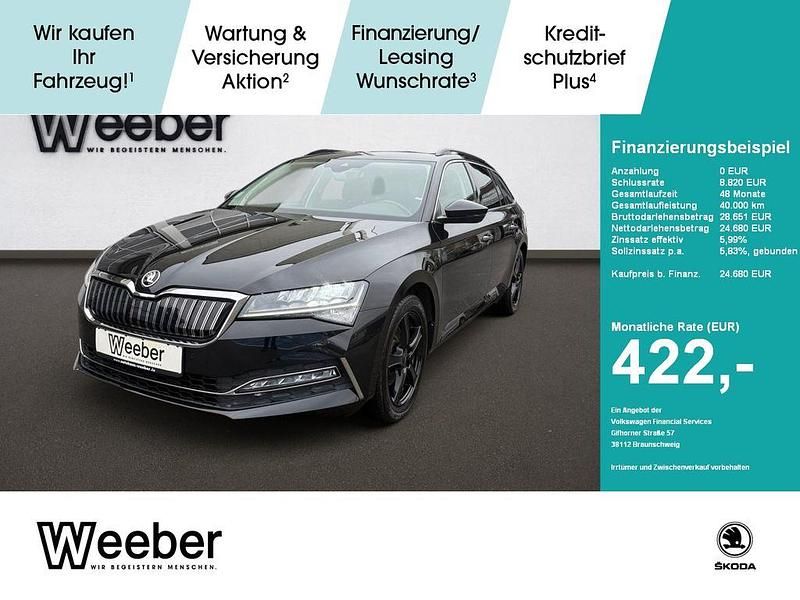 Gebraucht Skoda Superb Ambition 218 PS (160 kW) 2021 Schwarz Kombi