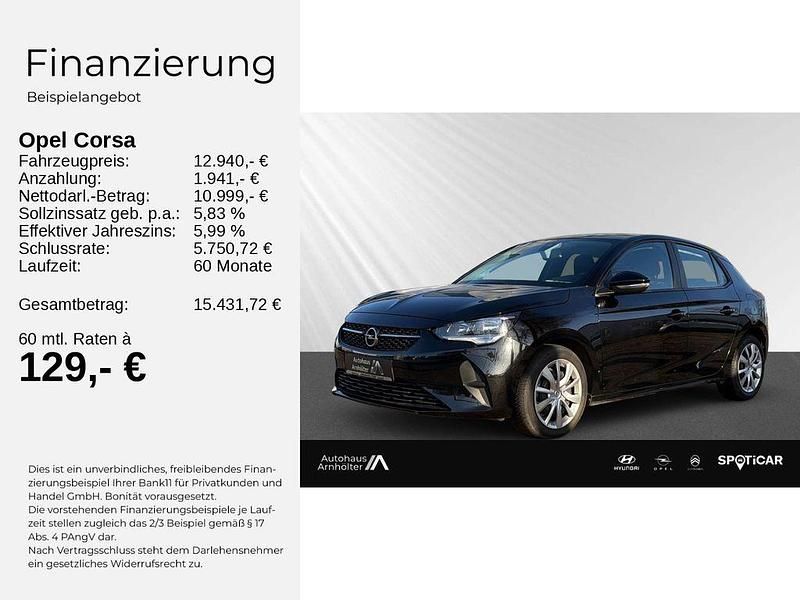 Gebraucht Opel Corsa Edition 101 PS (74 kW) 2021 Schwarz Limousine