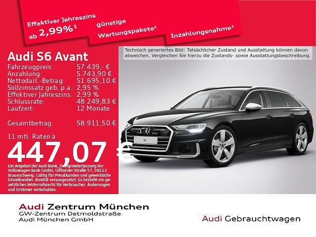 Brillantschwarz Gebraucht 2023 Audi S6 Design Kombi | 57.439 € (Guter Preis) - Bild 1/2