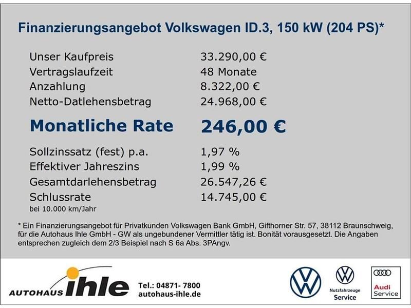 Gebraucht VW ID.3 Pro 150 kW (204 PS) 2023 Grau Kleinwagen