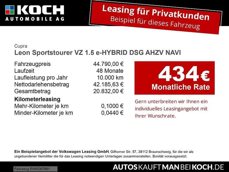 Neu Cupra Leon VZ 272 PS (200 kW) 2025 Grau Limousine