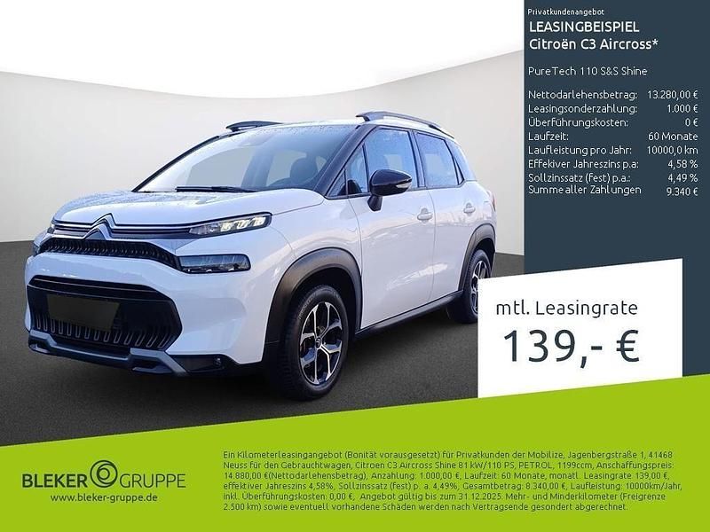 Weiß Gebraucht 2023 Citroën C3 Aircross Shine SUV | 13.670 € (Fairer Preis) - Bild 1/3