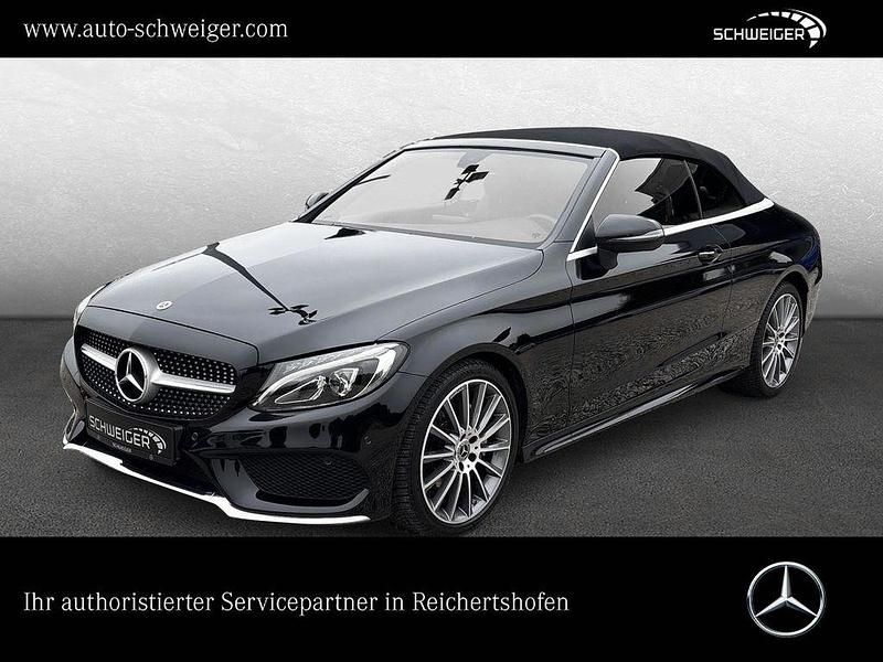 Schwarz Gebraucht 2018 Mercedes C180 AMG Cabrio | 30.750 € (Fairer Preis) - Bild 1/4