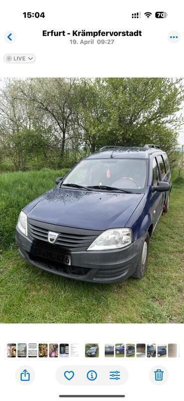 Blau Gebraucht 2009 Dacia Logan Limousine | 900 € (Superpreis) - Bild 1/4