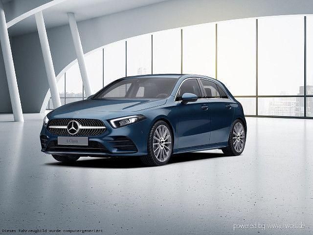 Denimblau metallic Gebraucht 2021 Mercedes A160 AMG line Limousine | 22.680 € (Fairer Preis) - Bild 1/4