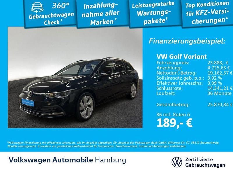Gebraucht VW Golf VIII Style 150 PS (110 kW) 2022 2t deep black perleffekt Kombi