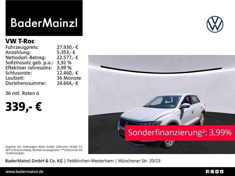 White silver metallic Gebraucht 2021 VW T-Roc Style SUV | 27.930 € (Superpreis) - Bild 1/2