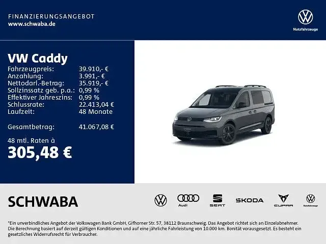 Gebraucht VW Caddy Maxi 116 PS (85 kW) 2026 Weiß Van / Kleinbus