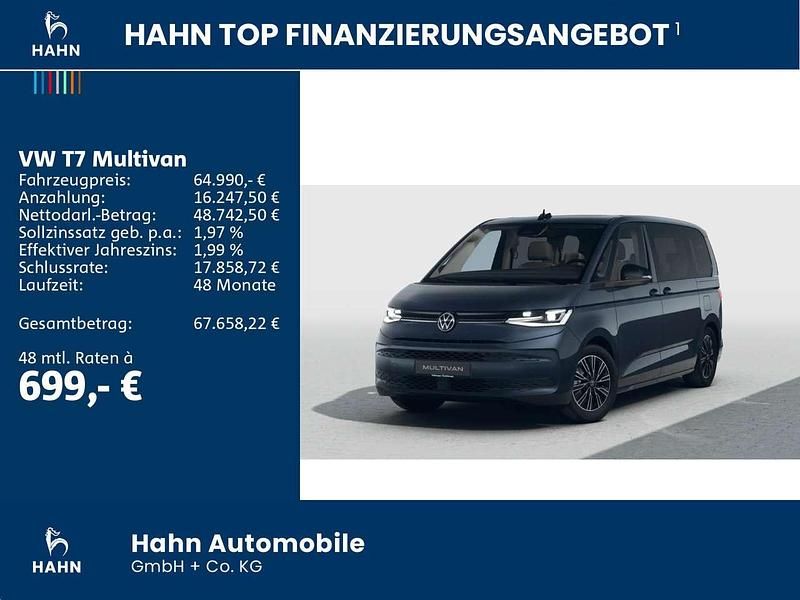 Neu VW Multivan Life 204 PS (150 kW) 2026 Starlight blue metallic Van