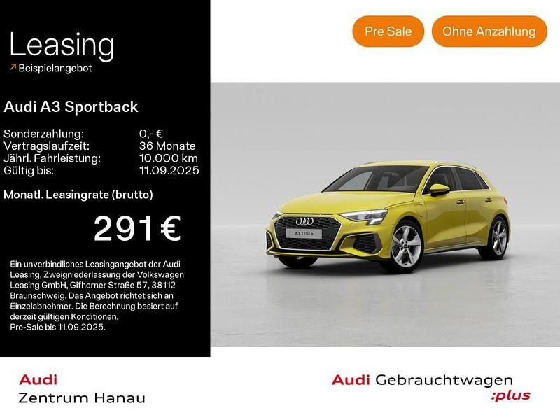 Gelb Gebraucht 2024 Audi A3 Sportback e-tron S-Line Limousine | 35.999 € (Teuer) - Bild 1/4