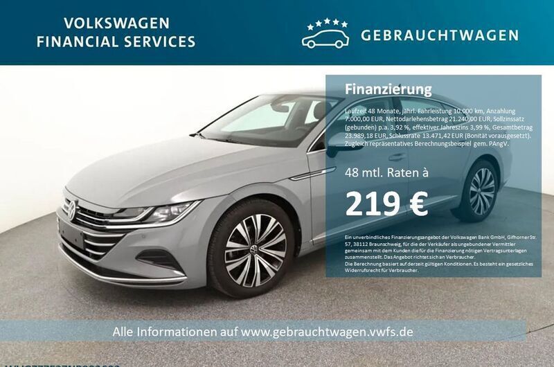 Mondsteingrau Gebraucht 2022 VW Arteon Elegance Limousine | 28.240 € (Superpreis) - Bild 1/4
