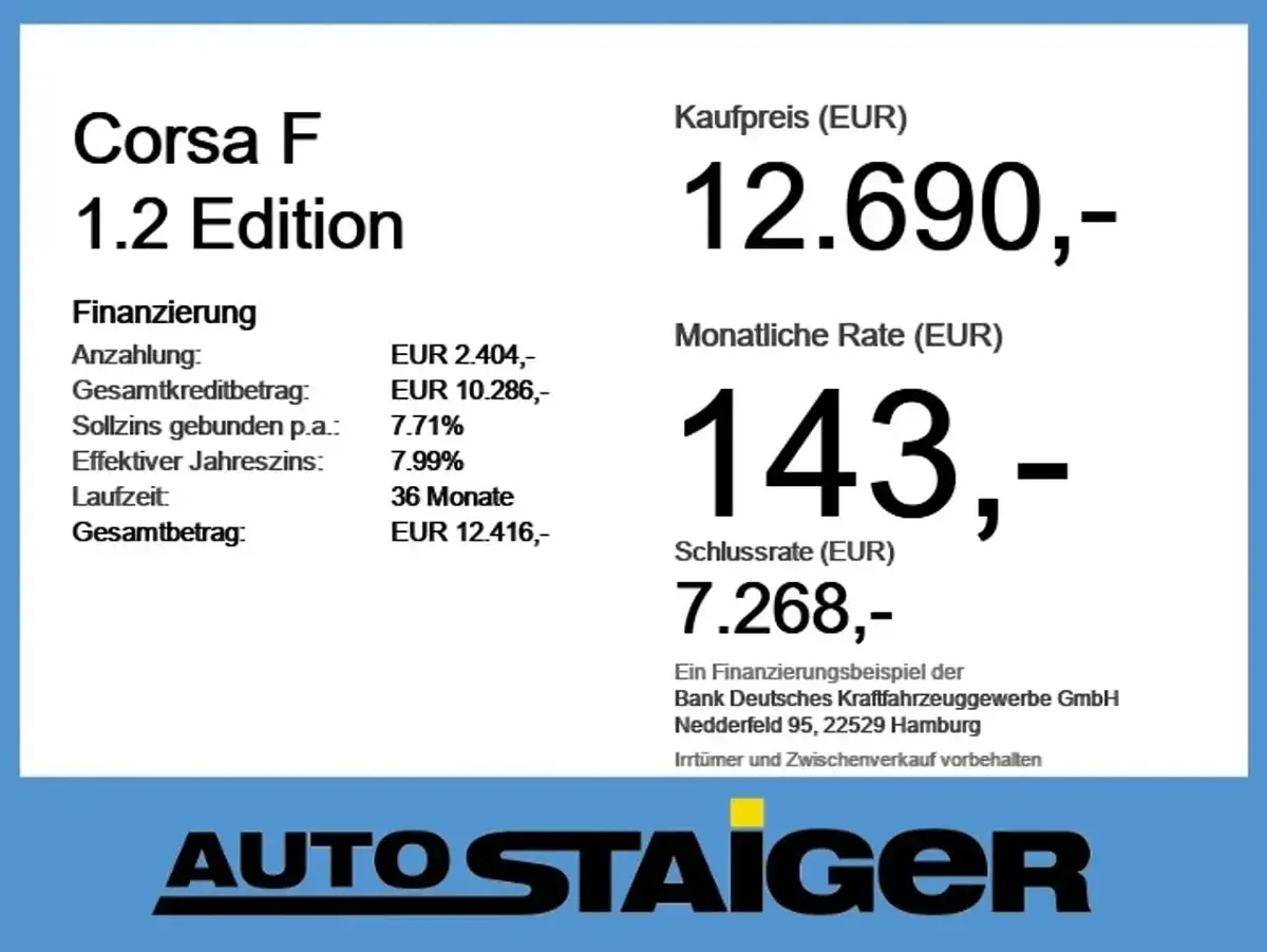 Gebraucht Opel Corsa Edition 75 PS (55 kW) 2023 Jade weiss Kleinwagen