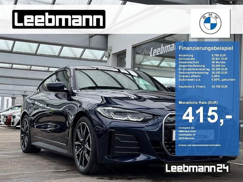 Bmw individual tansanitblau (metallic) Gebraucht 2022 BMW i4 Shadowline Limousine | 43.799 € (Etwas zu teuer) - Bild 1/4