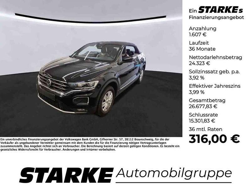 Deep black perleffekt Gebraucht 2021 VW T-Roc Cabriolet Style Cabrio | 25.930 € (Fairer Preis) - Bild 1/4