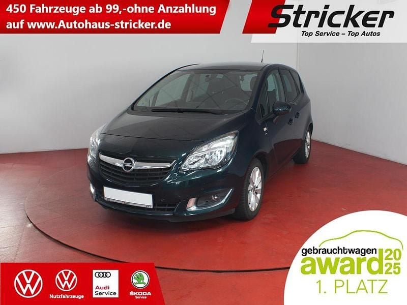 Grün (dunkelgrün) Gebraucht 2015 Opel Meriva drive Van / Kleinbus | 5.998 € (Guter Preis) - Bild 1/4