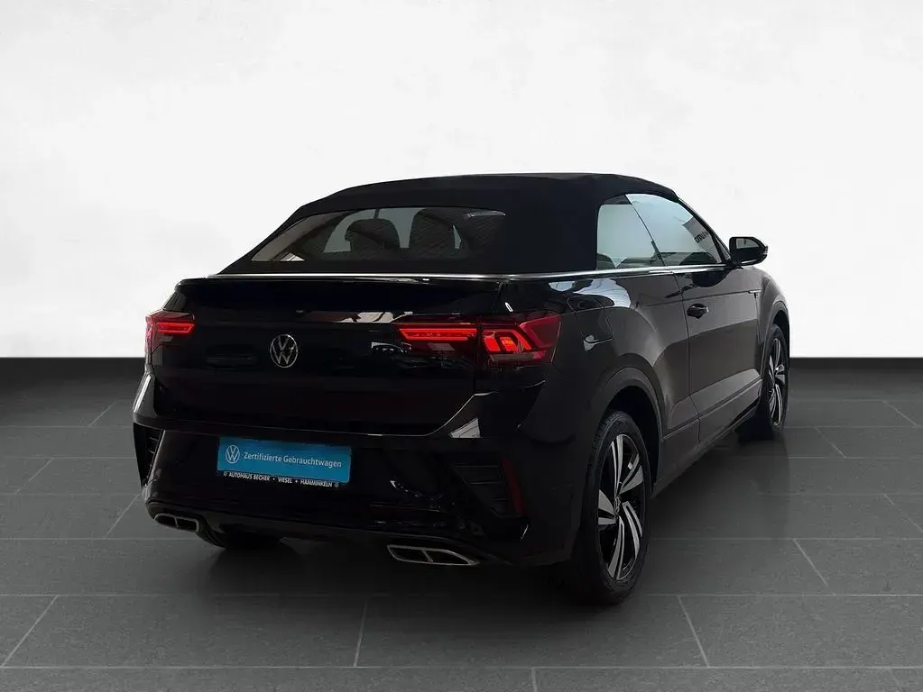 Gebraucht VW T-Roc Cabriolet R-line 150 PS (110 kW) 2022 Schwarz Cabrio