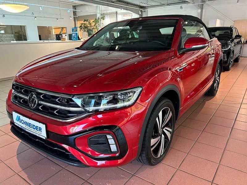 Rot Gebraucht 2023 VW T-Roc Cabriolet R-line Cabrio | 33.400 € (Teuer) - Bild 1/4