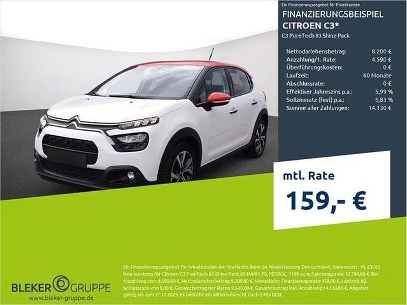 Polar weiß Gebraucht 2023 Citroën C3 PureTech Kleinwagen | 11.980 € (Guter Preis) - Bild 1/3
