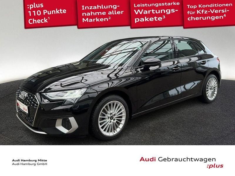 Schwarz Gebraucht 2022 Audi A3 Sportback Advanced Limousine | 21.450 € (Fairer Preis) - Bild 1/3
