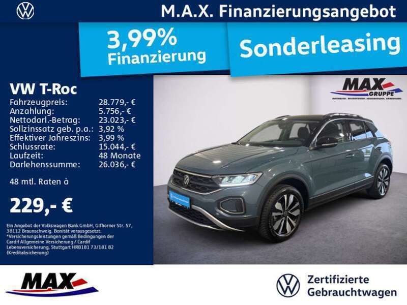 Petroleum blue metallic (metallic) Gebraucht 2024 VW T-Roc Move SUV | 28.779 € (Guter Preis) - Bild 1/3