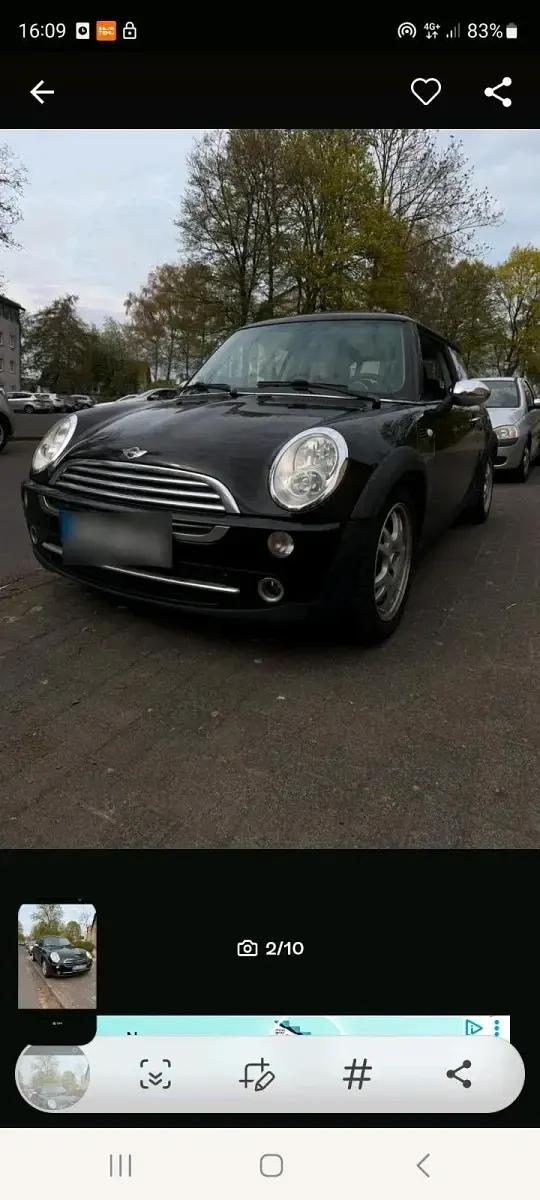 Second-hand Mini ONE 125 CP (91 kW) 2005 Negru Hatchback