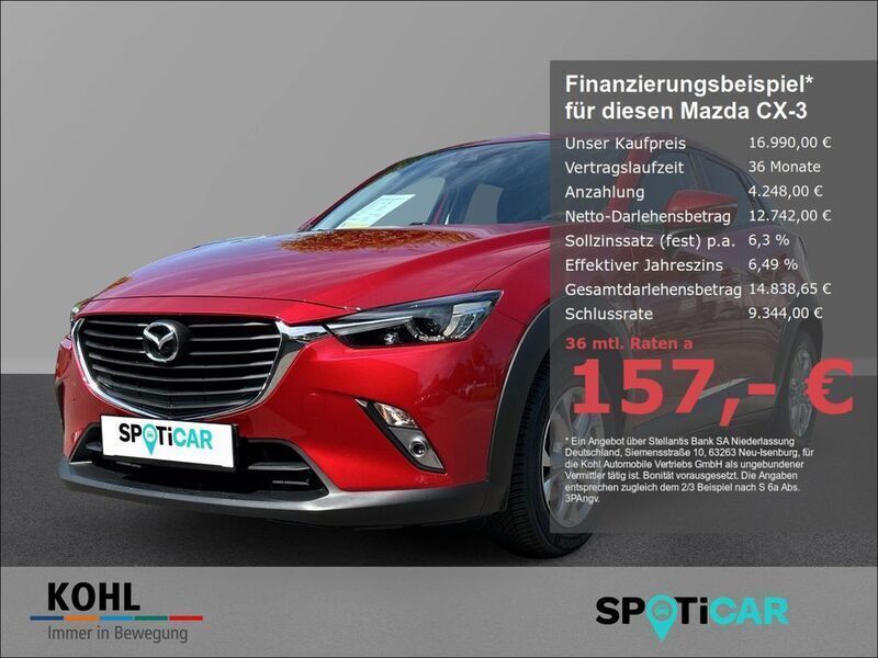 Rot Gebraucht 2018 Mazda CX-3 Exclusive-Line SUV | 16.990 € (Fairer Preis) - Bild 1/4