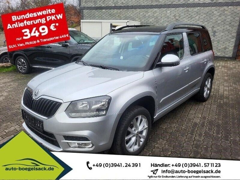 Brillantsilber / dach schwarz Gebraucht 2014 Skoda Yeti Ambition SUV | 9.745 € (Etwas zu teuer) - Bild 1/4