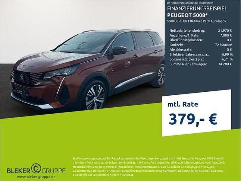Copperbraun Gebraucht 2023 Peugeot 5008 Allure Van / Kleinbus | 27.290 € (Guter Preis) - Bild 1/3