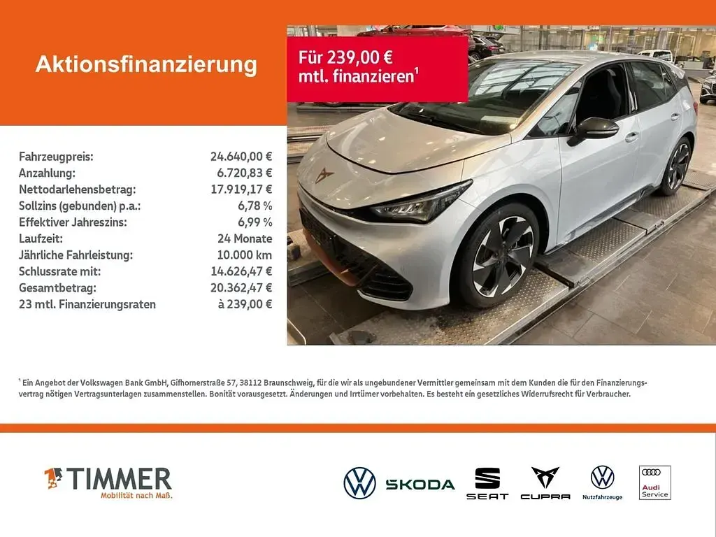 Gebraucht Cupra Born 150 kW (204 PS) 2022 Geysirsilber Kleinwagen