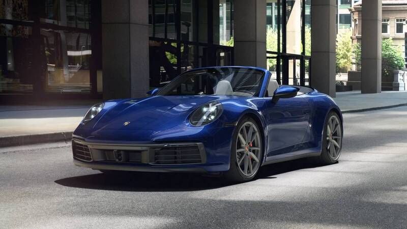 Enzianblaumetallic Gebraucht 2023 Porsche 911 Carrera 4S Cabrio | 155.911 € (Fairer Preis) - Bild 1/4