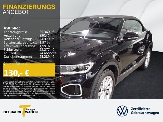 Schwarz Gebraucht 2024 VW T-Roc Cabriolet Style Cabrio | 25.360 € (Superpreis) - Bild 1/1