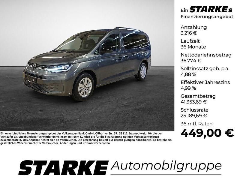 Grau (indiumgrau metallic) Gebraucht 2024 VW Caddy Maxi Life Van / Kleinbus | 39.990 € (Fairer Preis) - Bild 1/4