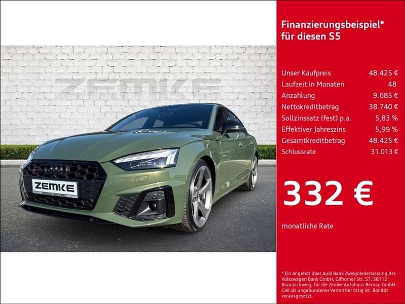 Gebraucht Audi S5 Sportback 341 PS (250 kW) 2022 Distriktgrün metallic Kleinwagen