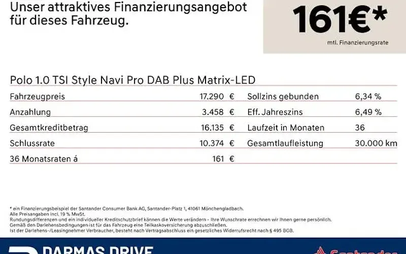 Gebraucht VW Polo Style 95 PS (69 kW) 2024 Weiß Limousine