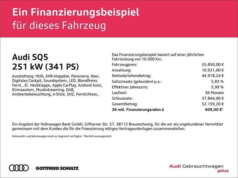 Gebraucht Audi SQ5 Ambiente 341 PS (250 kW) 2023 Schwarz SUV