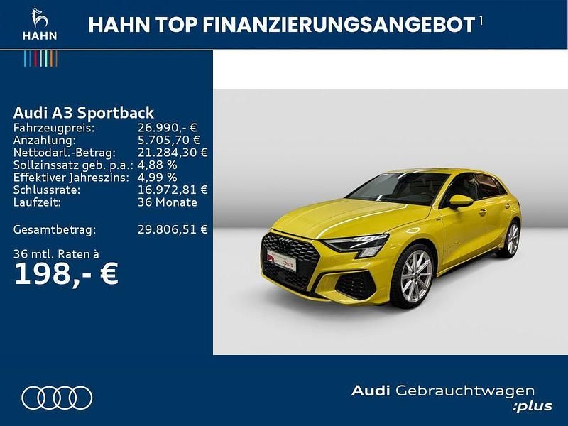 Gebraucht Audi A3 S-Line 150 PS (110 kW) 2023 Pythongelb metallic Limousine