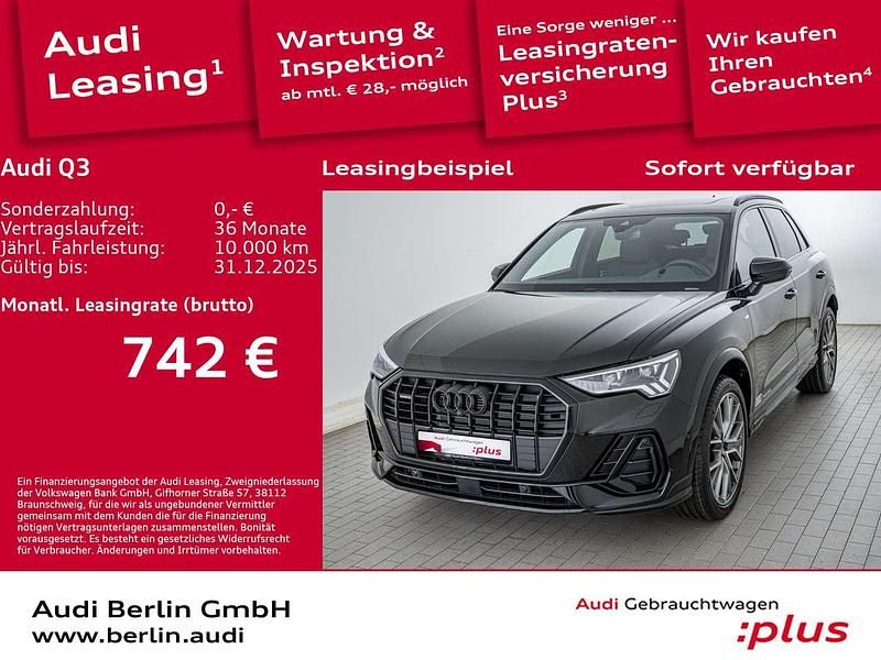 Mythosschwarz metallic Gebraucht 2025 Audi Q3 Ambiente SUV | 57.600 € - Bild 1/3